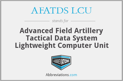 AFATDS LCU - Advanced Field Artillery Tactical Data System Lightweight Computer Unit